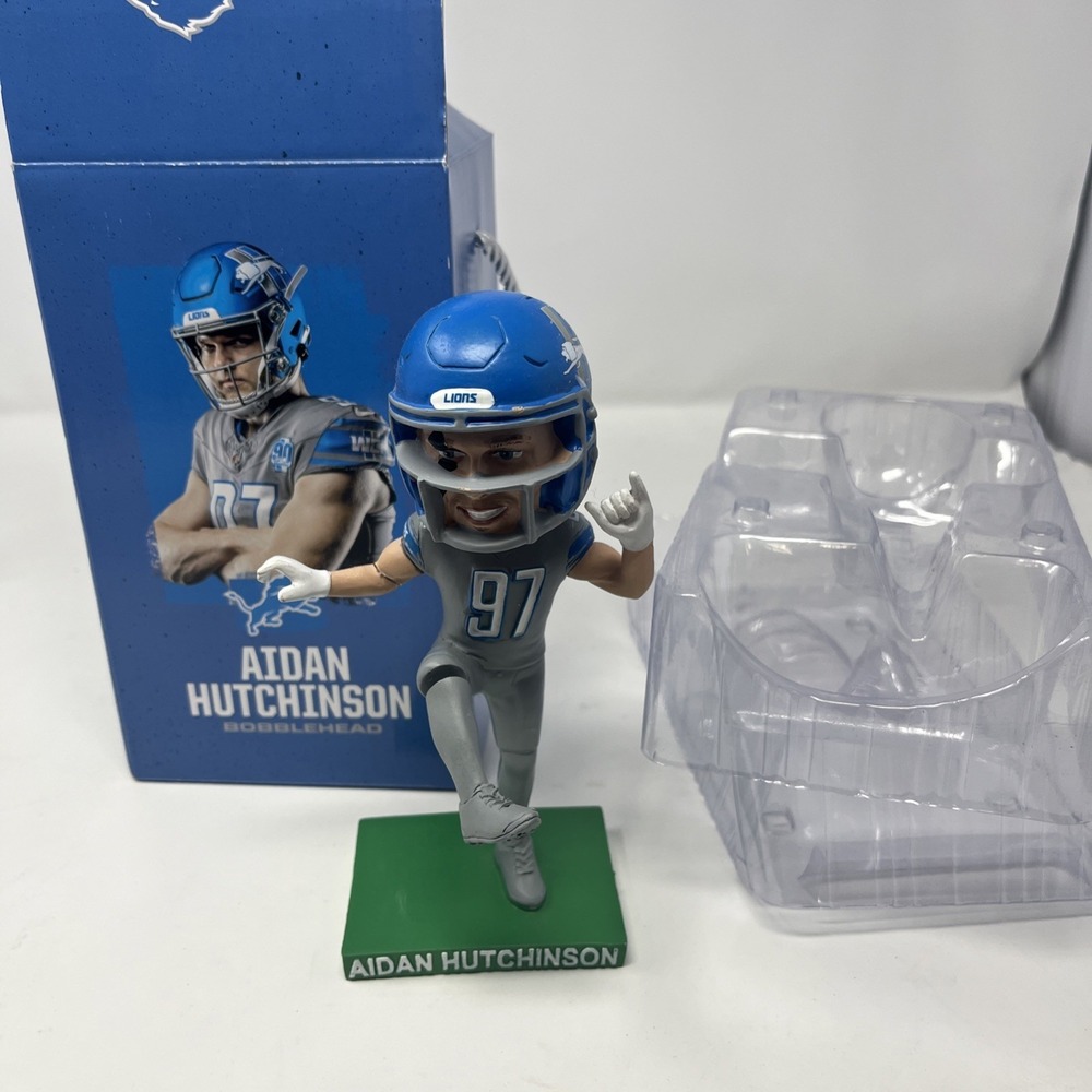 Aidan Hutchinson Bobblehead Detroit Lions 10/30/23 MNF Damaged Re-glued